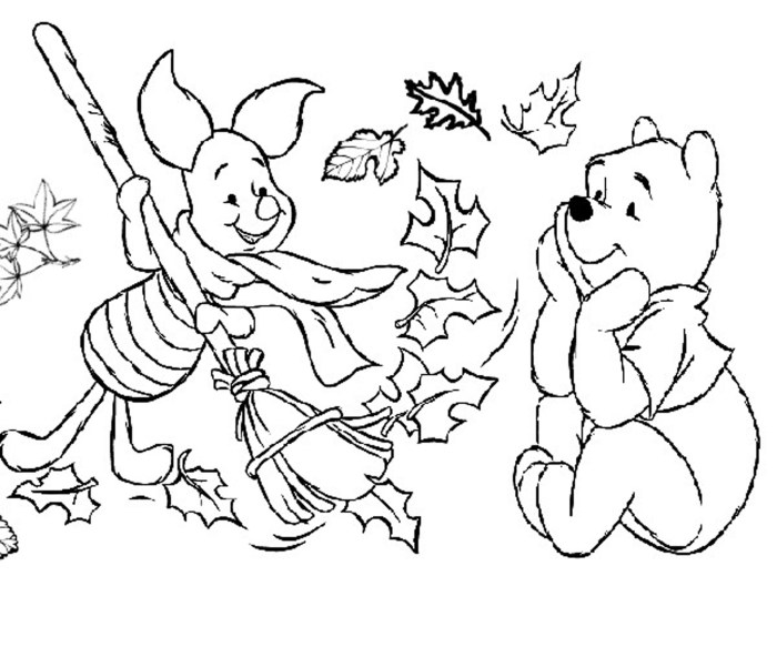 Free fall coloring pages for kids