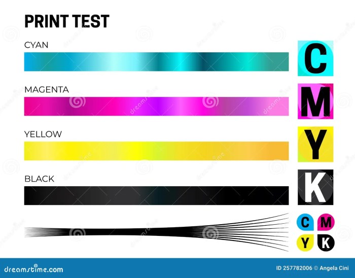 Printer color test page