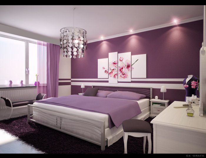 Decor for purple bedroom