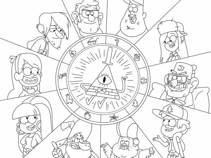 Gravity falls color pages