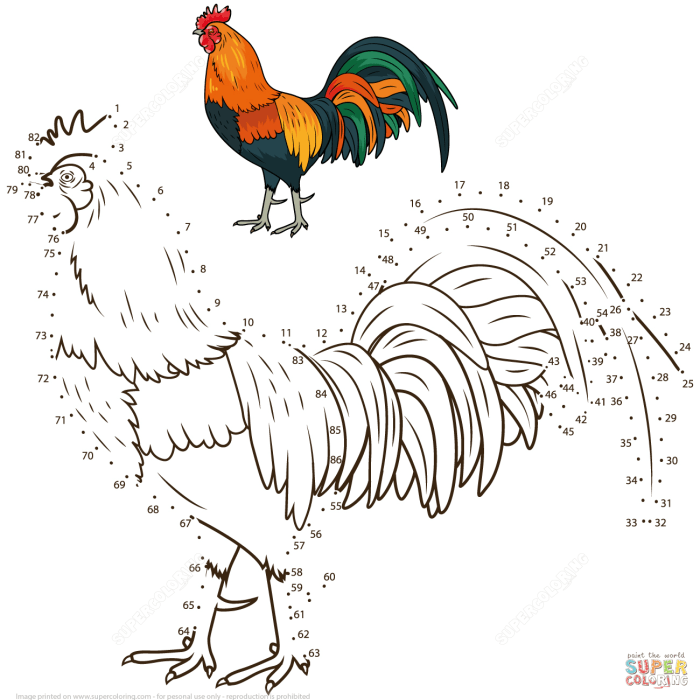 Rooster coloring page