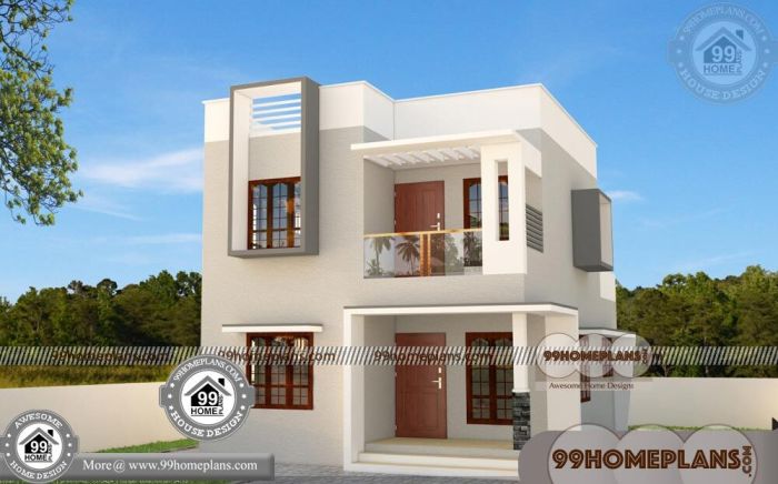 Low budget simple two storey house design