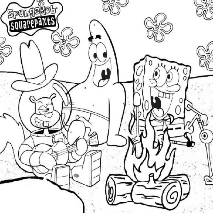 Coloring pages of spongebob characters