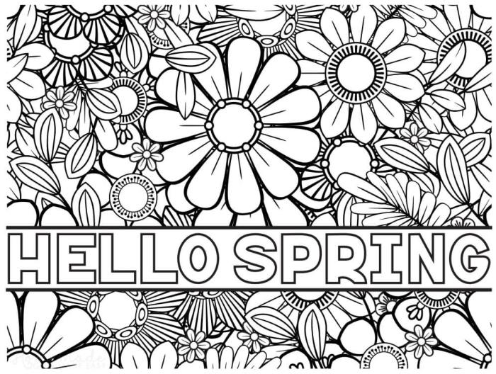 Free printable coloring pages spring