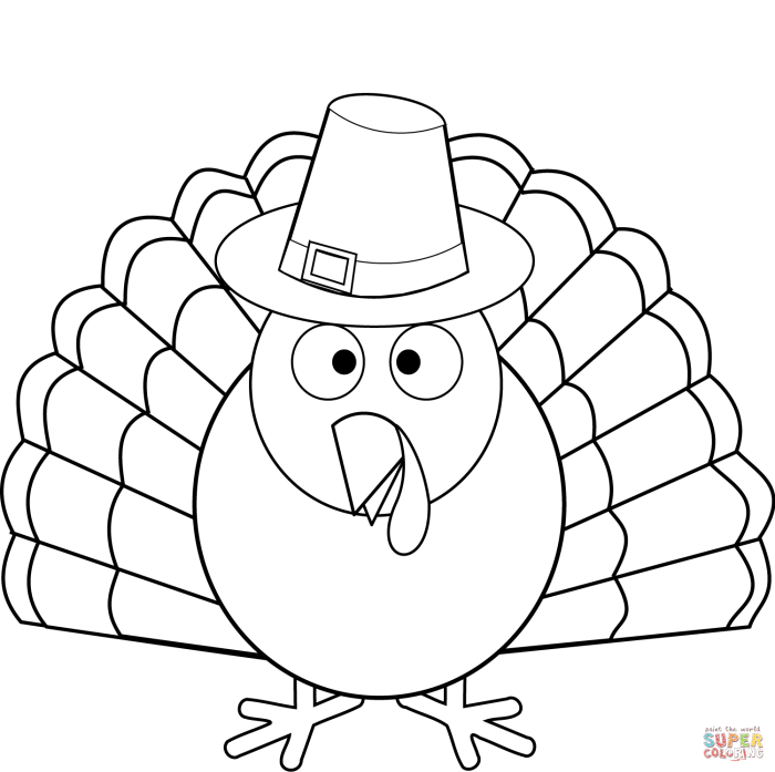 Printable turkey coloring page