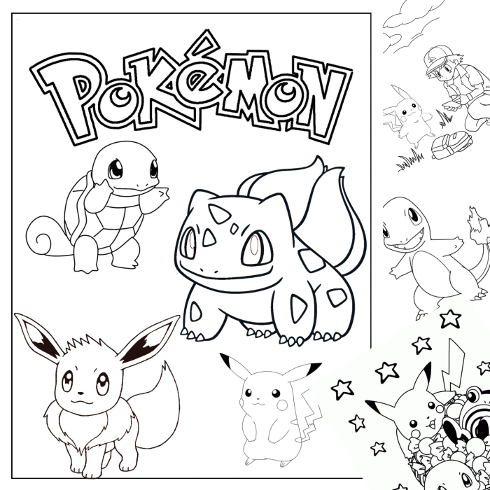 Pokemon coloring pages for kids