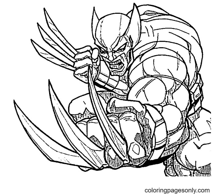 Wolverine coloring pages printable kids marvel coloriage comic logan superhero book bestcoloringpagesforkids sheets animal article lesen drawings deviantart login ecoloringpage