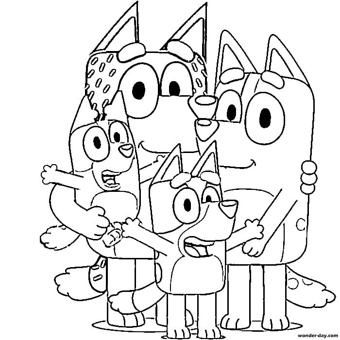 Print bluey coloring pages