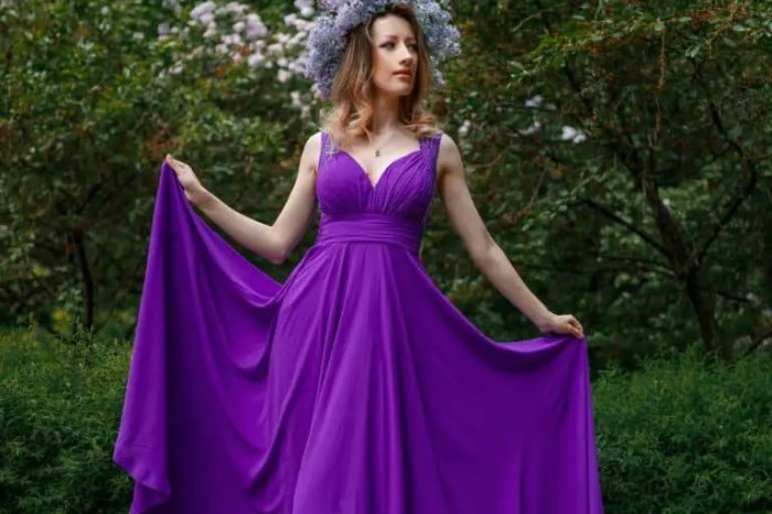 Plus size lavender wedding dress