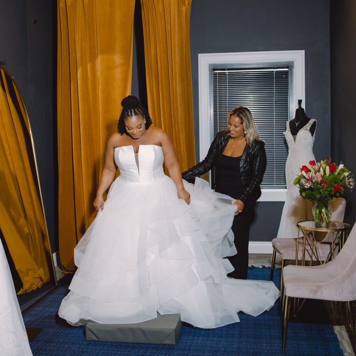 Show me a picture of wedding dresses