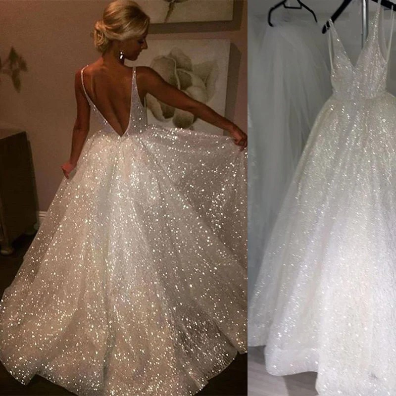 Sparkly winter wedding dresses