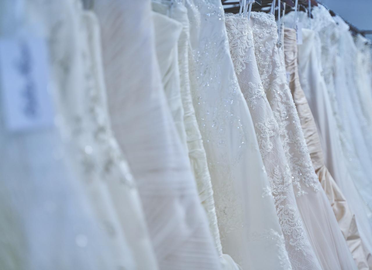 Samples of wedding dresses