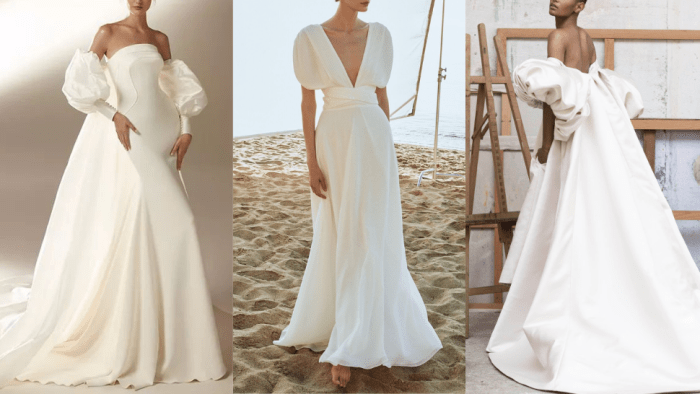 Puff sleeve wedding dresses