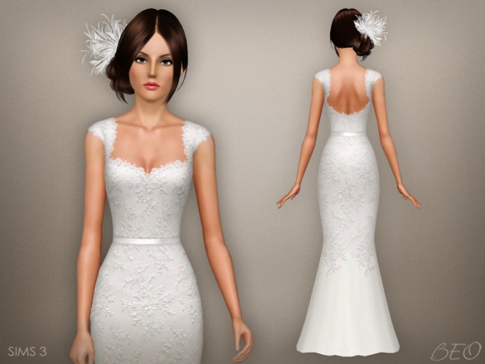 Sims 3 wedding dress cc